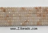 CRB3217 15.5 inches 4*6mm faceted rondelle pink aventurine jade beads wholesale