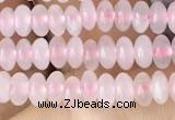 CRB4000 15.5 inches 2.5*4.5mm rondelle rose quartz beads wholesale