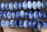 CRB4005 15.5 inches 2.5*4.5mm rondelle blue spot stone beads wholesale