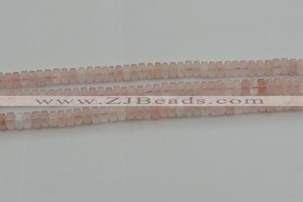 CRB401 15.5 inches 5*8mm rondelle rose quartz beads wholesale