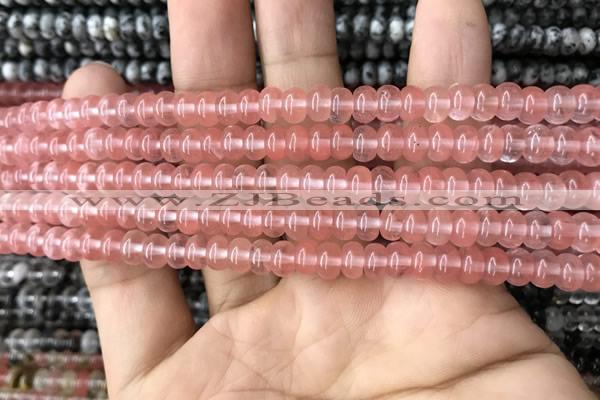 CRB4030 15.5 inches 4*6mm rondelle cherry quartz beads wholesale