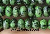 CRB4042 15.5 inches 4*6mm rondelle imitation ruby zoisite beads