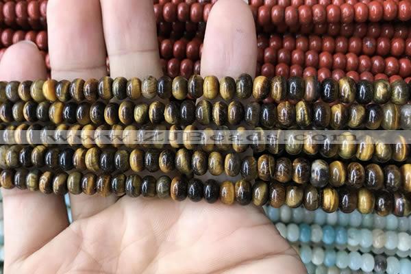 CRB4044 15.5 inches 4*6mm rondelle yellow tiger eye beads wholesale