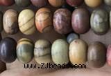 CRB4053 15.5 inches 4*6mm rondelle picasso jasper beads wholesale