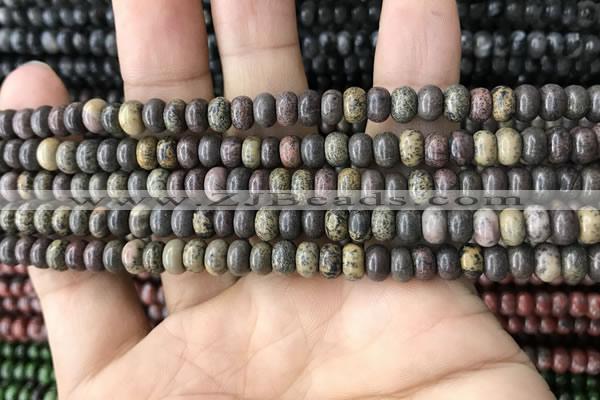 CRB4054 15.5 inches 4*6mm rondelle artistic jasper beads wholesale