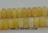 CRB410 15.5 inches 5*8mm rondelle yellow jade beads wholesale