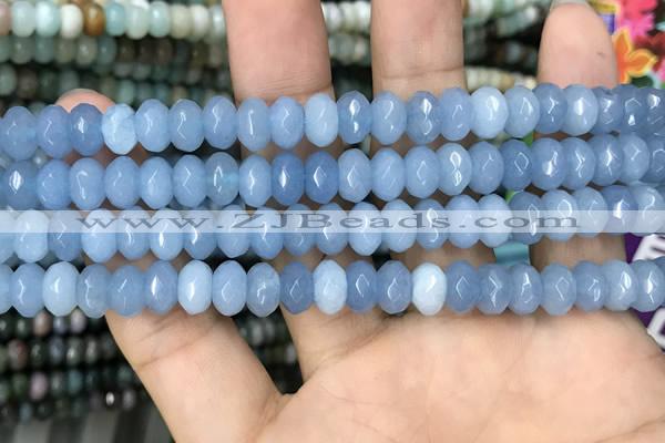 CRB4114 15.5 inches 5*8mm faceted rondelle candy jade beads