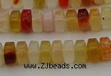 CRB413 15.5 inches 5*8mm rondelle yellow agate beads wholesale