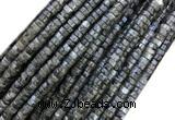 CRB4153 15 inches 2*4mm heishi black labradorite beads wholesale