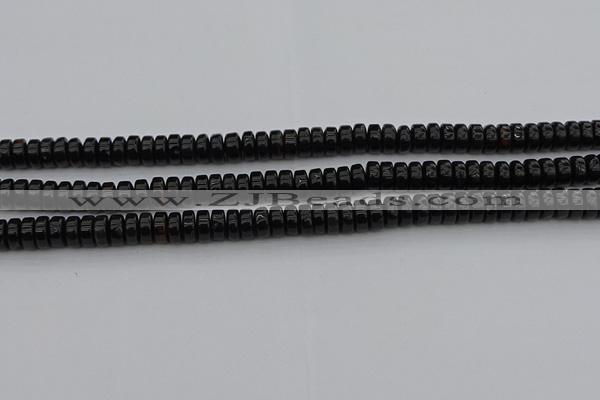 CRB418 15.5 inches 5*8mm rondelle black agate beads wholesale