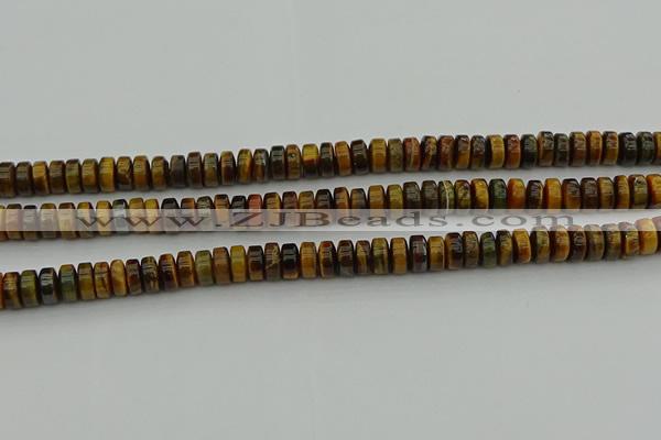 CRB435 15.5 inches 5*8mm rondelle yellow tiger eye beads