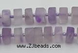 CRB456 15.5 inche 5*8mm tyre matte amethyst gemstone beads