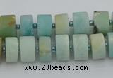 CRB470 15.5 inche 8*12mm tyre matte amazonite gemstone beads