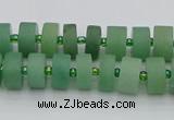 CRB472 15.5 inches 5*8mm tyre green aventurine beads wholesale