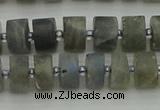 CRB483 15.5 inches 6*10mm tyre labradorite gemstone beads