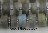 CRB485 15.5 inches 8*14mm tyre labradorite gemstone beads