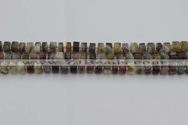 CRB493 15.5 inches 5*8mm tyre botswana agate beads wholesale