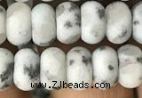 CRB5010 15.5 inches 4*6mm rondelle matte sesame jasper beads