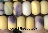 CRB5022 15.5 inches 4*6mm rondelle matte mookaite beads wholesale