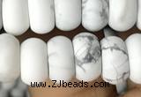 CRB5050 15.5 inches 5*8mm rondelle matte white howlite beads wholesale