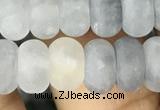 CRB5051 15.5 inches 5*8mm rondelle matte cloudy quartz beads wholesale