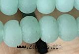 CRB5054 15.5 inches 5*8mm rondelle matte green aventurine beads