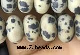 CRB5059 15.5 inches 5*8mm rondelle matte dalmatian jasper beads