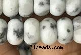 CRB5060 15.5 inches 5*8mm rondelle matte sesame jasper beads