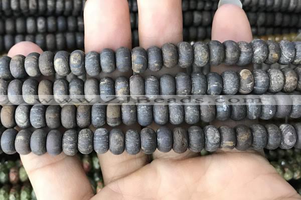 CRB5077 15.5 inches 5*8mm rondelle matte bronzite beads wholesale