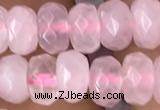 CRB5100 15.5 inches 4*6mm faceted rondelle rose quartz beads