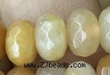 CRB5155 15.5 inches 5*8mm faceted rondelle yellow aventurine beads