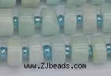CRB531 15.5 inches 6*10mm tyre Chinese amazonite beads wholesale
