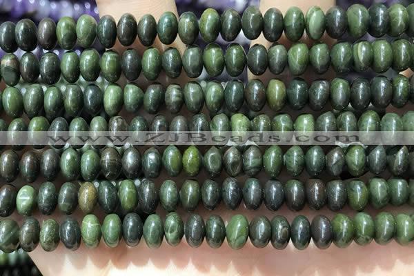 CRB5311 15.5 inches 4*6mm rondelle bronze green stone beads