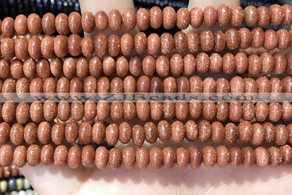 CRB5316 15.5 inches 4*6mm rondelle goldstone beads wholesale