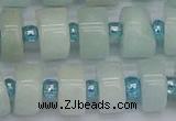 CRB533 15.5 inches 7*14mm tyre Chinese amazonite beads wholesale