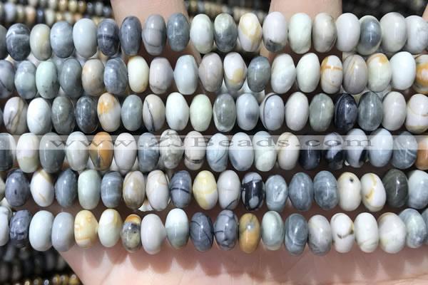 CRB5340 15.5 inches 5*8mm rondelle picasso jasper beads