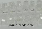 CRB550 15.5 inches 7*12mm faceted rondelle white crystal beads