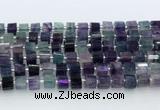 CRB5605 15.5 inches 7mm - 8mm faceted tyre fluorite beads