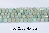 CRB5608 15.5 inches 7mm - 8mm faceted tyre amazonite beads