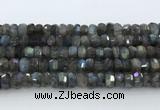 CRB5621 15.5 inches 5*9mm - 6*10mm faceted rondelle labradorite beads