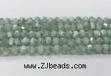 CRB5654 15.5 inches 5*8mm-6*10mm faceted rondelle green angel skin beads wholesale