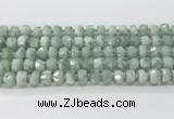 CRB5655 15.5 inches 6*10mm-7*11mm faceted rondelle green angel skin beads wholesale