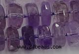 CRB567 15.5 inches 8*14mm faceted rondelle amethyst beads