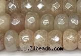CRB5702 15 inches 5*8mm faceted rondelle AB-color pink aventurine beads