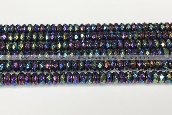 CRB5711 15 inches 5*8mm faceted rondelle AB-color gemstone beads