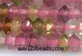CRB5756 15 inches 2*3mm faceted tourmaline beads