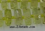 CRB576 15.5 inches 8*16mm faceted rondelle lemon quartz beads