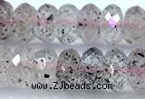 CRB5783 15 inches 6*9mm faceted rondelle quartz beads