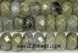 CRB5798 15 inches 4*6mm, 5*8mm, 6*10mm faceted rondelle labradorite beads