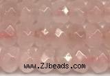 CRB5806 15 inches 4*6mm, 5*8mm, 6*10mm faceted rondelle rose quartz beads